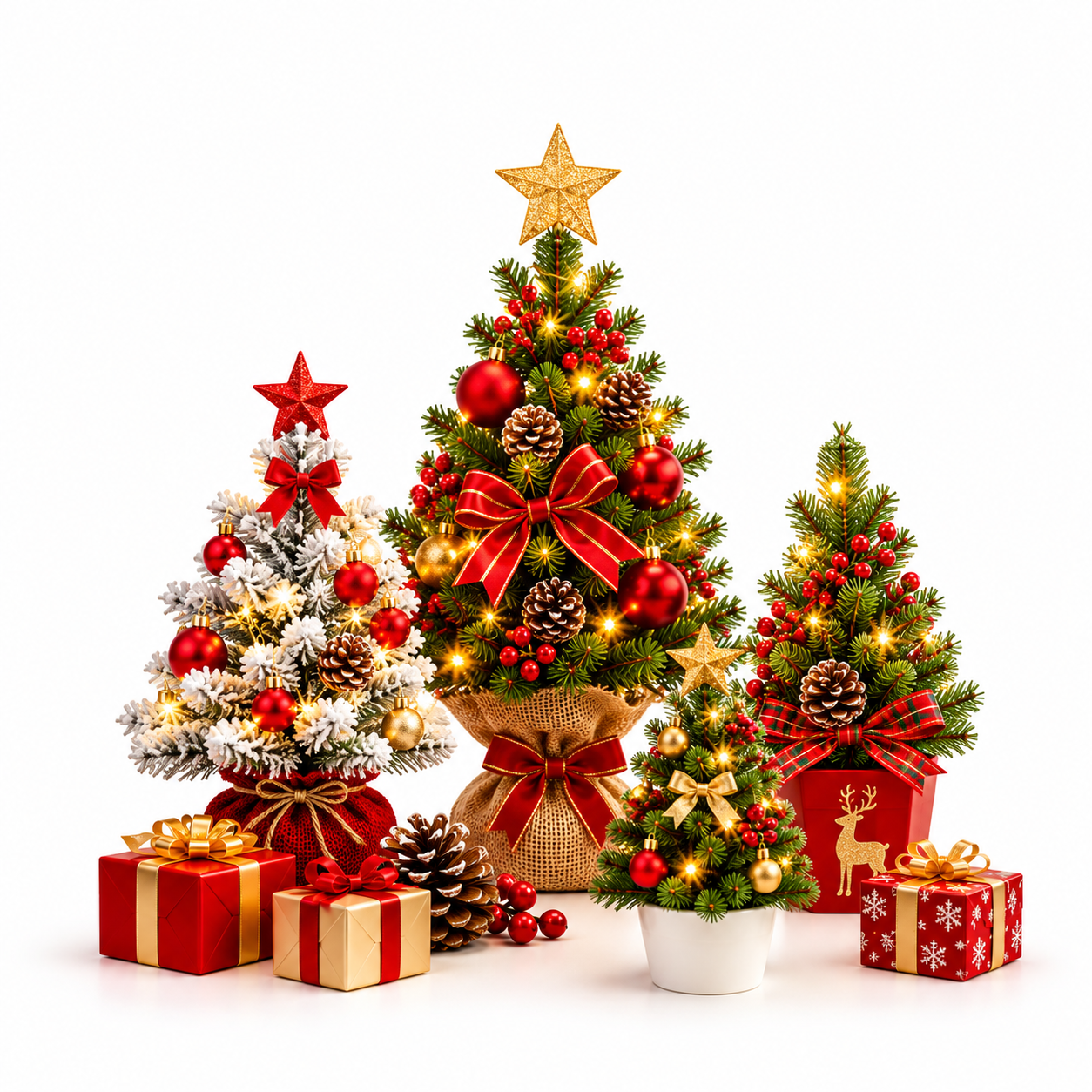 🌲 أشجار كريسماس صغيرة ومكتبية | Tabletop Christmas Trees