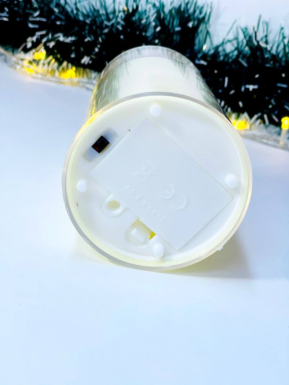 شمعة LED بلاستيكية بإضاءة دافئة للديكور المنزلي