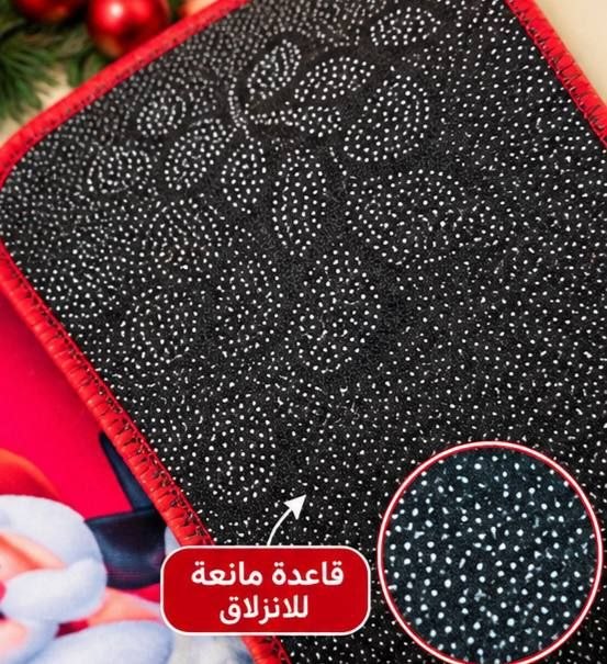 طقم سجاد موكيت مطبخ وحمام بتصميم الكريسماس 3 قطع