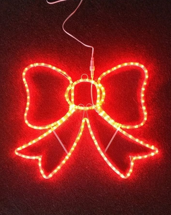 فيونكة مضيئة LED بشاسيه حديد مقاس 3 للزينة