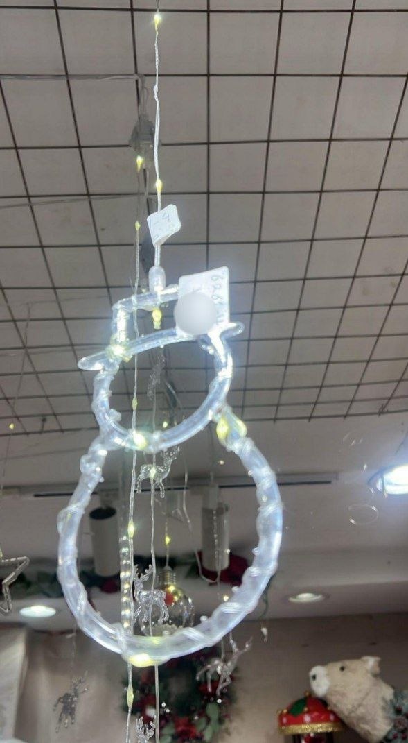 ستارة مضيئة رجل الثلج بإضاءة LED للزينة