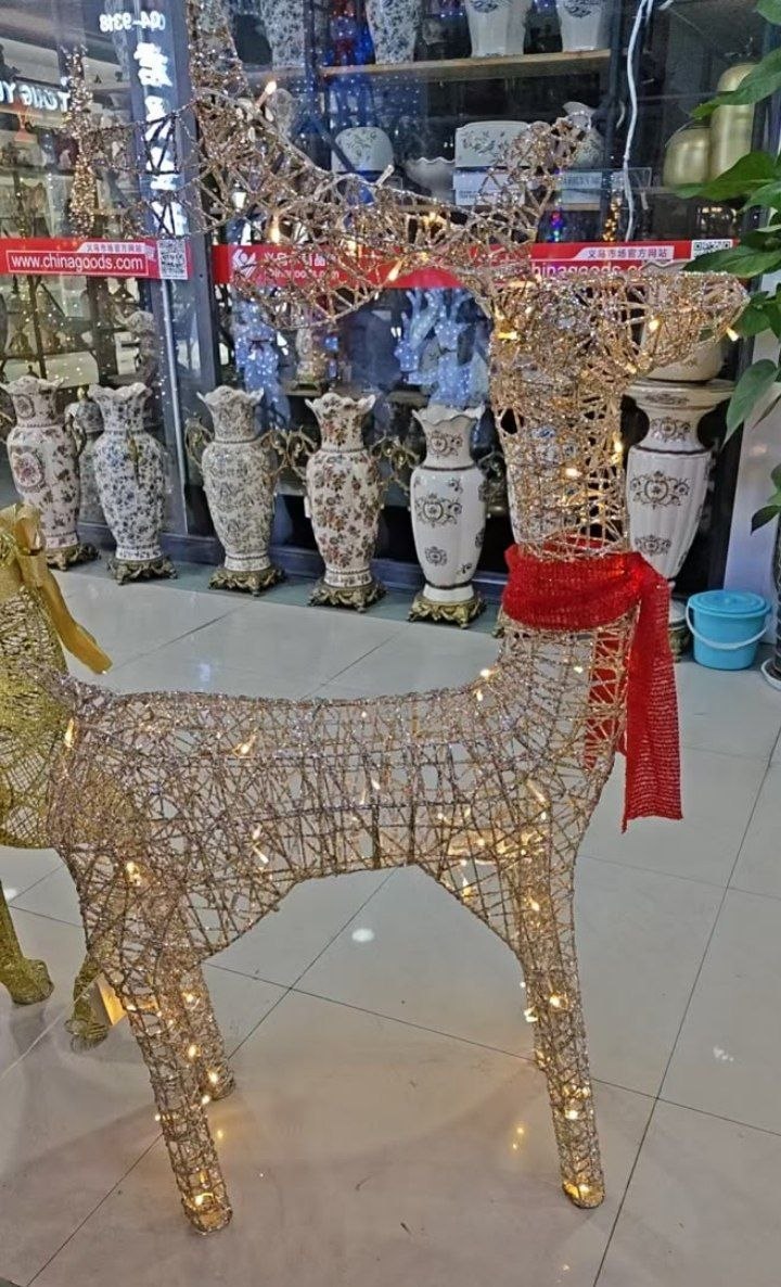 غزالة ديكور سلك مضيء للكريسماس والمناسبات